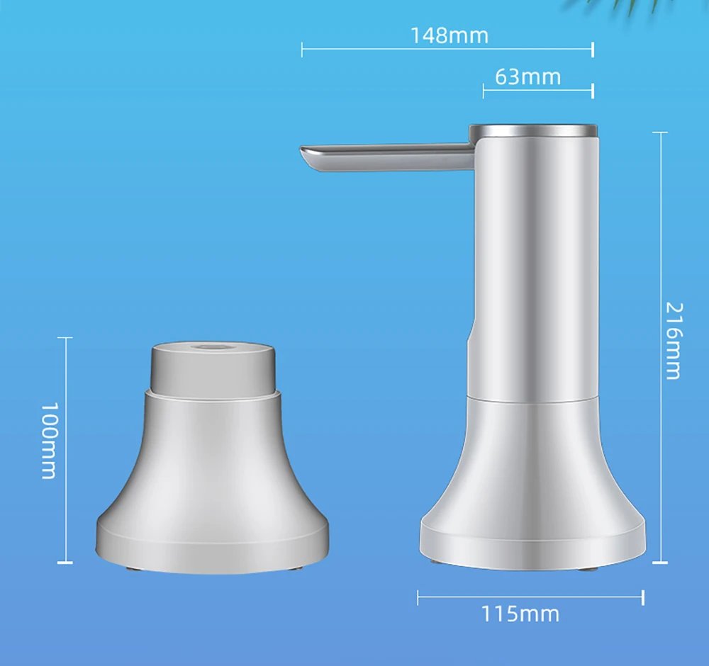 Purchase limit 1 piece Electric Water Gallon Bottle Pump Automatic Water Dispenser Pump 19 Liters Foldable Desktop Water Bottle Pump H3 Rechargeable