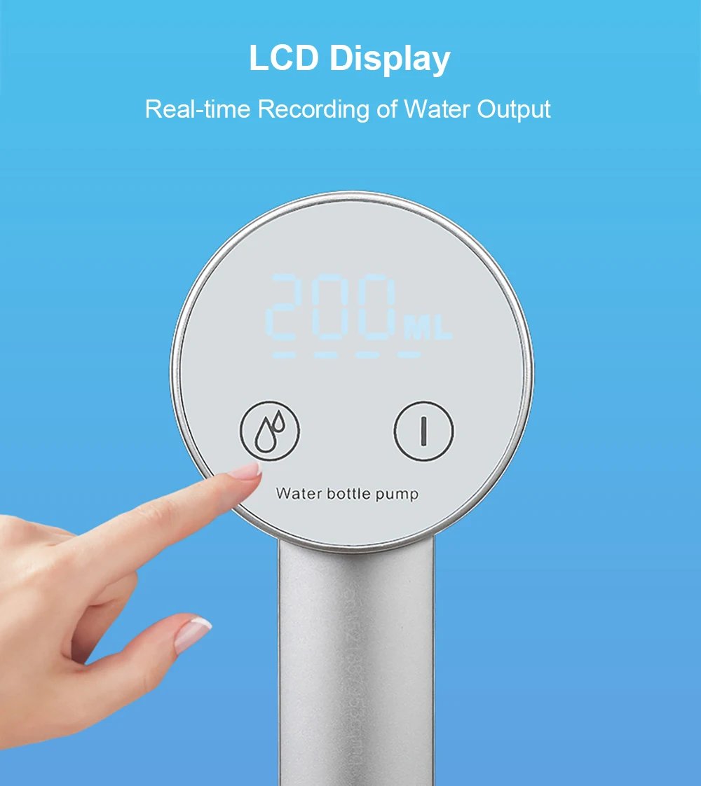 Purchase limit 1 piece Electric Water Gallon Bottle Pump Automatic Water Dispenser Pump 19 Liters Foldable Desktop Water Bottle Pump H3 Rechargeable