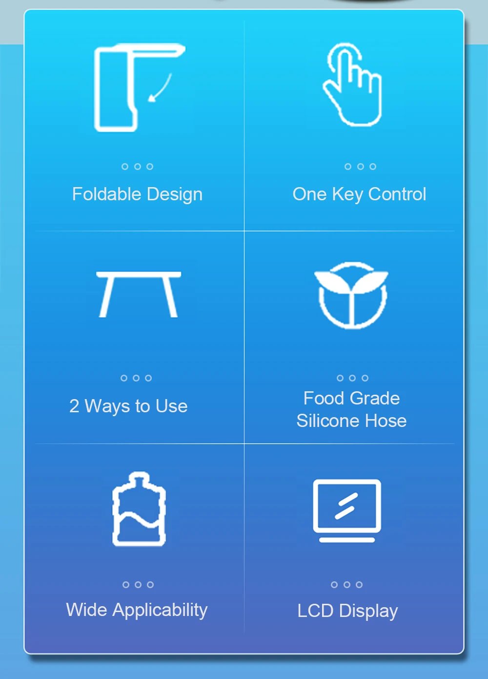 Purchase limit 1 piece Electric Water Gallon Bottle Pump Automatic Water Dispenser Pump 19 Liters Foldable Desktop Water Bottle Pump H3 Rechargeable