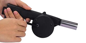 Hand-cranked Air Blower Barbecue Fan Mini Portable BBQ Grill Fire Bellows Picnic Camping Accessories Outdoor Hand Tools