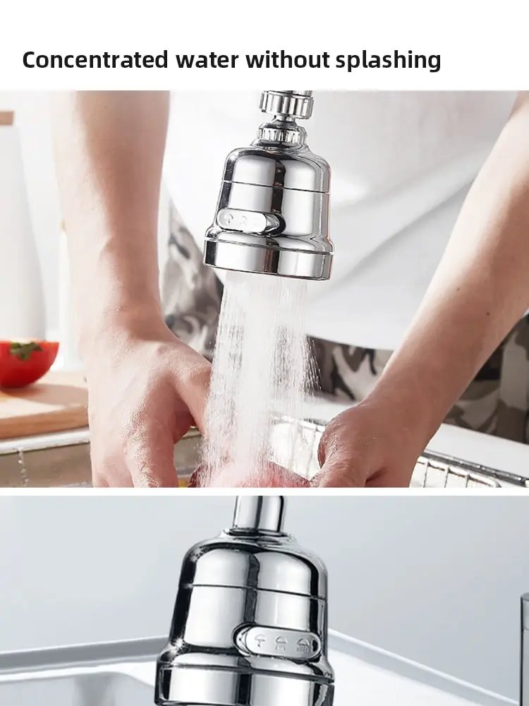 Kitchen Faucet Sprayer 3 Modes Rotatable Filter Splash-proof Head Flexible Water Saving Pressurised Fauce Replacement Accessory
