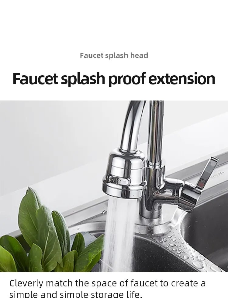 Kitchen Faucet Sprayer 3 Modes Rotatable Filter Splash-proof Head Flexible Water Saving Pressurised Fauce Replacement Accessory