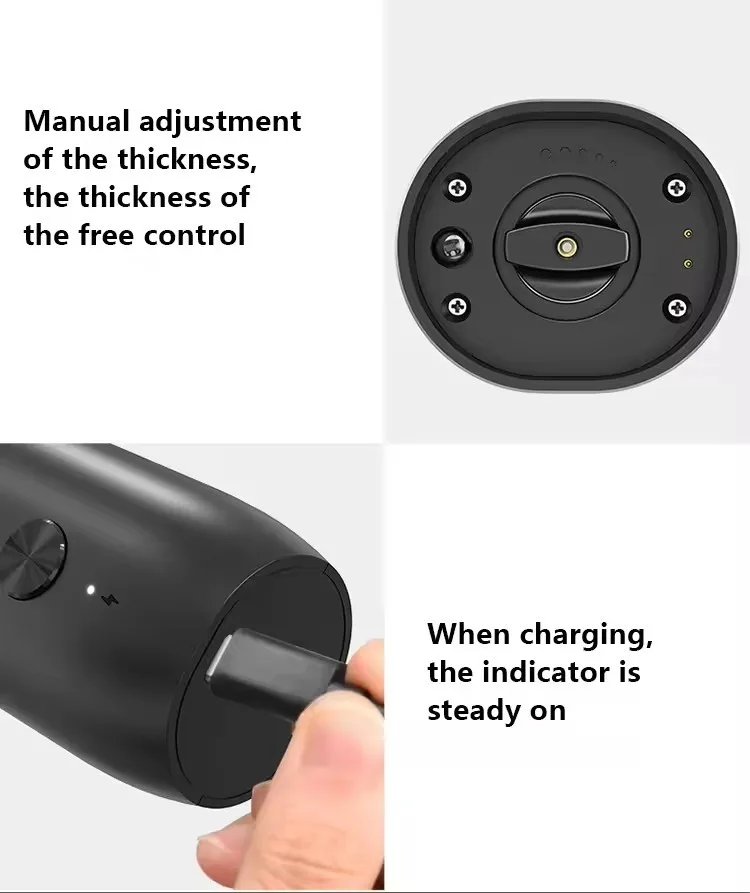 Automatic Pepper Grinder Salt And Pepper Grinder USB Rechargeable Adjustable Coarseness Spice Mill With LED Light Kitchen Tool