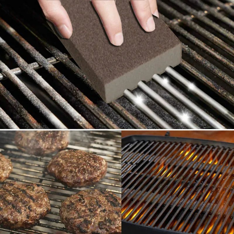 10pcs BBQ Cleaning Brick Block Barbecue Cleaning Stone BBQ Racks Stains Grease Cleaner BBQ Tools Kitchen Decorates Gadgets