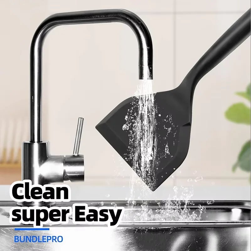 Silicone Spatula Pancakes Shovel Omelette Spatula Turner for Eggs Fish Pancake Non Stick Wide Soft Pizza Shovel Kitchen Scraper