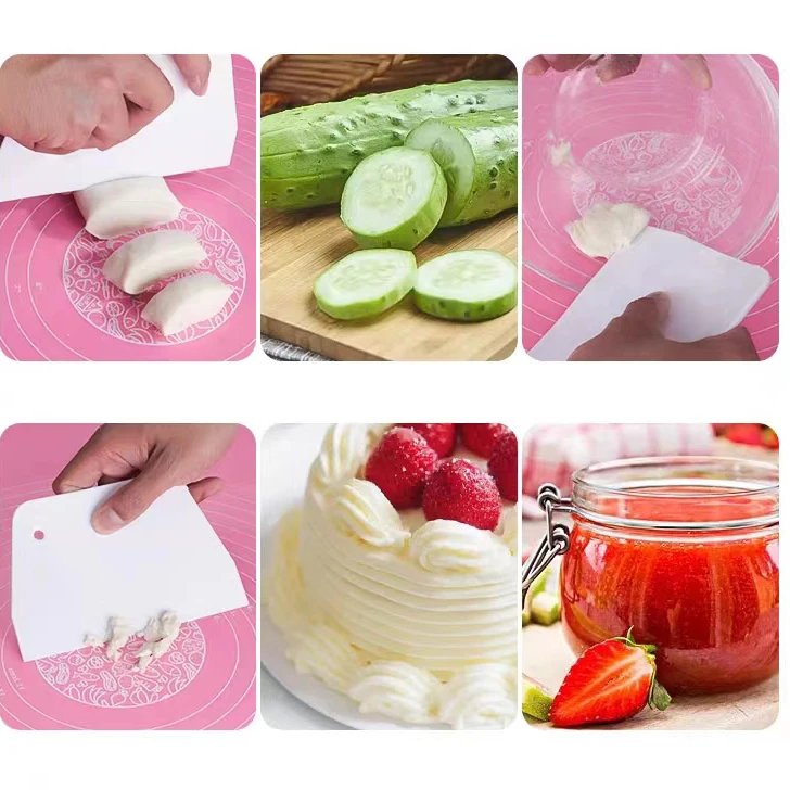 Multipurpose Dough Cutter Bowl Scraper for Bread Dough Fondant Cake Cream Spatula DIY Pastry Cutters Scrapers Kitchen Baking Kit