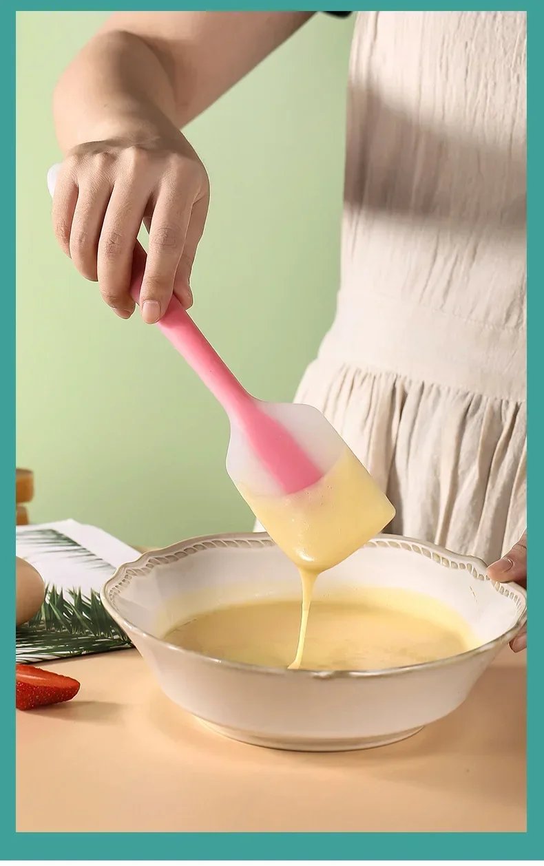 Silicone Cake Scraper Translucent Non-Stick Cake Cream Spatula Kitchen Cooking Pastry Scraper Mold Brush Tool Baking Accessories