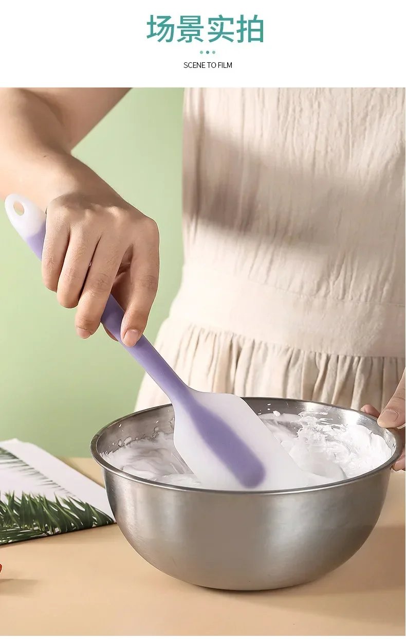 Silicone Cake Scraper Translucent Non-Stick Cake Cream Spatula Kitchen Cooking Pastry Scraper Mold Brush Tool Baking Accessories