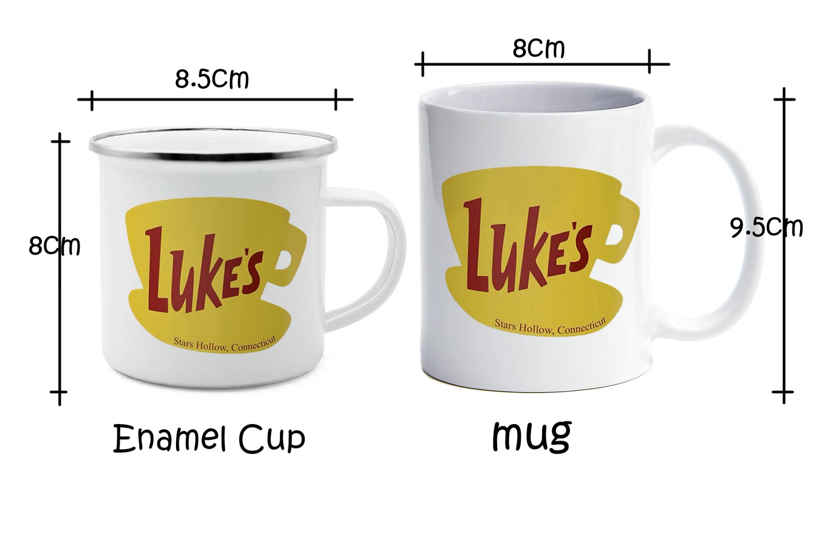 Luke's Diner Coffee Mugs Enamel  Cup  Reusable White Eco Friendly  Ceramic Drinkware Cup Tea Milk Beer Mug Funny Unique Gifts