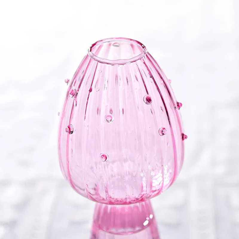 Creative Mushroom Glass Vase Plant Hydroponic Terrarium Art Plant Hydroponic Table Vase Glass Crafts DIY Aromatherapy Bottle