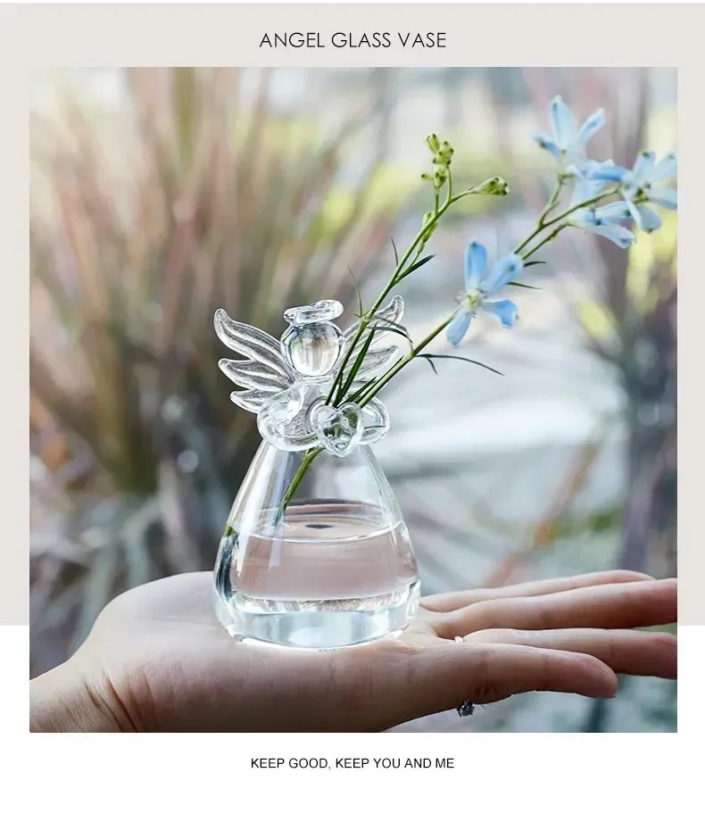 Creative Transparent Angel Hydroponic Vase Home Decor Simple Living Room Study Table Accessories Desk Ornament Glass Flowerpot Creative Transparent Angel Hydroponic Vase Home Decor Simple Living Room Study Table Accessories Desk Ornament Glass Flowerpot