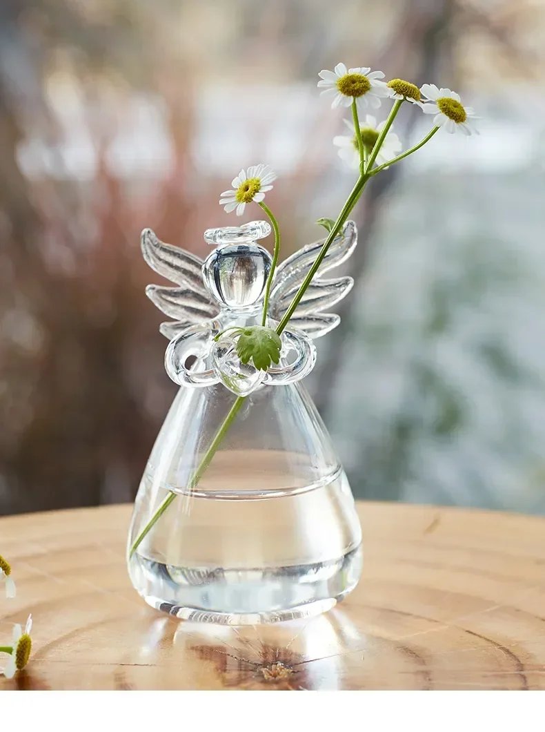Creative Transparent Angel Hydroponic Vase Home Decor Simple Living Room Study Table Accessories Desk Ornament Glass Flowerpot Creative Transparent Angel Hydroponic Vase Home Decor Simple Living Room Study Table Accessories Desk Ornament Glass Flowerpot