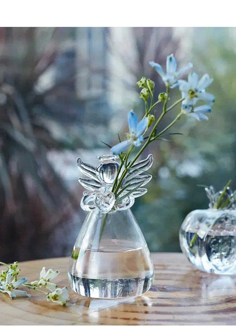 Creative Transparent Angel Hydroponic Vase Home Decor Simple Living Room Study Table Accessories Desk Ornament Glass Flowerpot Creative Transparent Angel Hydroponic Vase Home Decor Simple Living Room Study Table Accessories Desk Ornament Glass Flowerpot