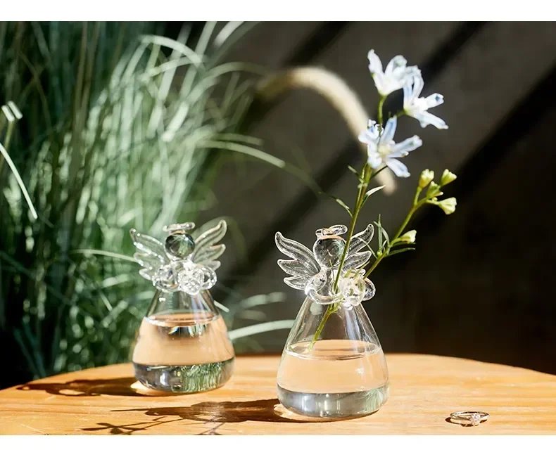 Creative Transparent Angel Hydroponic Vase Home Decor Simple Living Room Study Table Accessories Desk Ornament Glass Flowerpot Creative Transparent Angel Hydroponic Vase Home Decor Simple Living Room Study Table Accessories Desk Ornament Glass Flowerpot