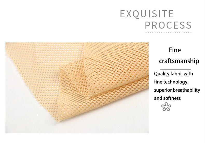 155x45cm 2x2 Low-stretch Mesh Fabric for Sewing Mosquito Net Curtain T-shirt Sportswear Knitted Lining Fabric Cloth Accessories