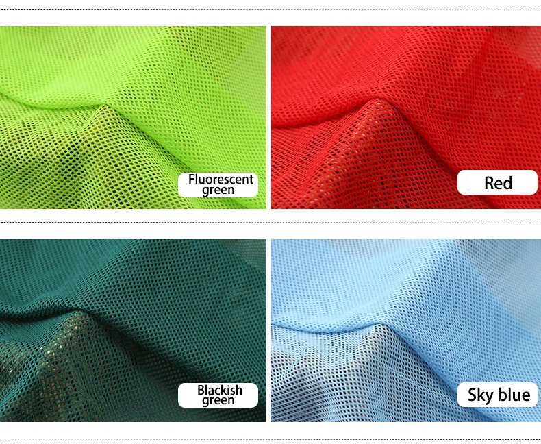 155x45cm 2x2 Low-stretch Mesh Fabric for Sewing Mosquito Net Curtain T-shirt Sportswear Knitted Lining Fabric Cloth Accessories