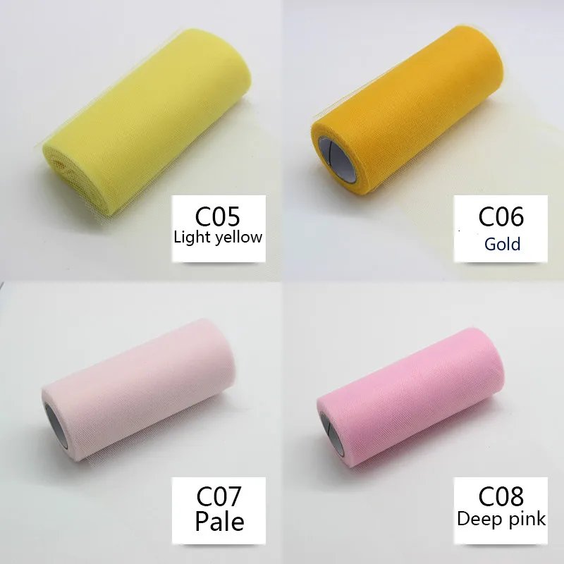 25 yards 15cm Tulle Roll Fabric Spool Tutu Wedding Decoration Baby Shower Organza Laser DIY Crafts Birthday Party Supplies