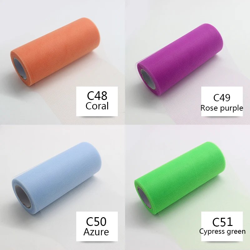 25 yards 15cm Tulle Roll Fabric Spool Tutu Wedding Decoration Baby Shower Organza Laser DIY Crafts Birthday Party Supplies