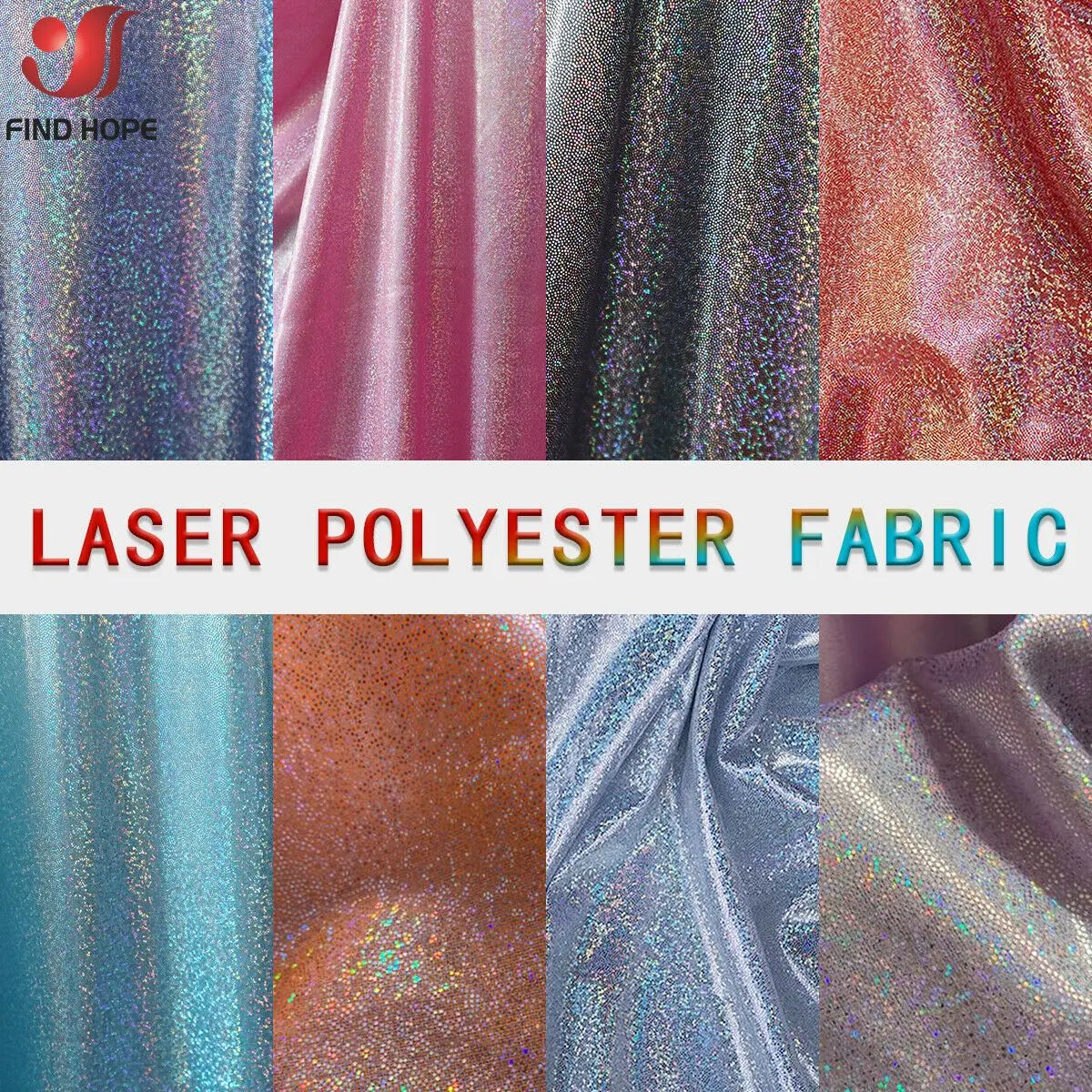 150cm*50/100cm Glitter Laser Polyester Fabric Iridescent Holographic Wedding Party Background Doll Clothing Decor Material DIY