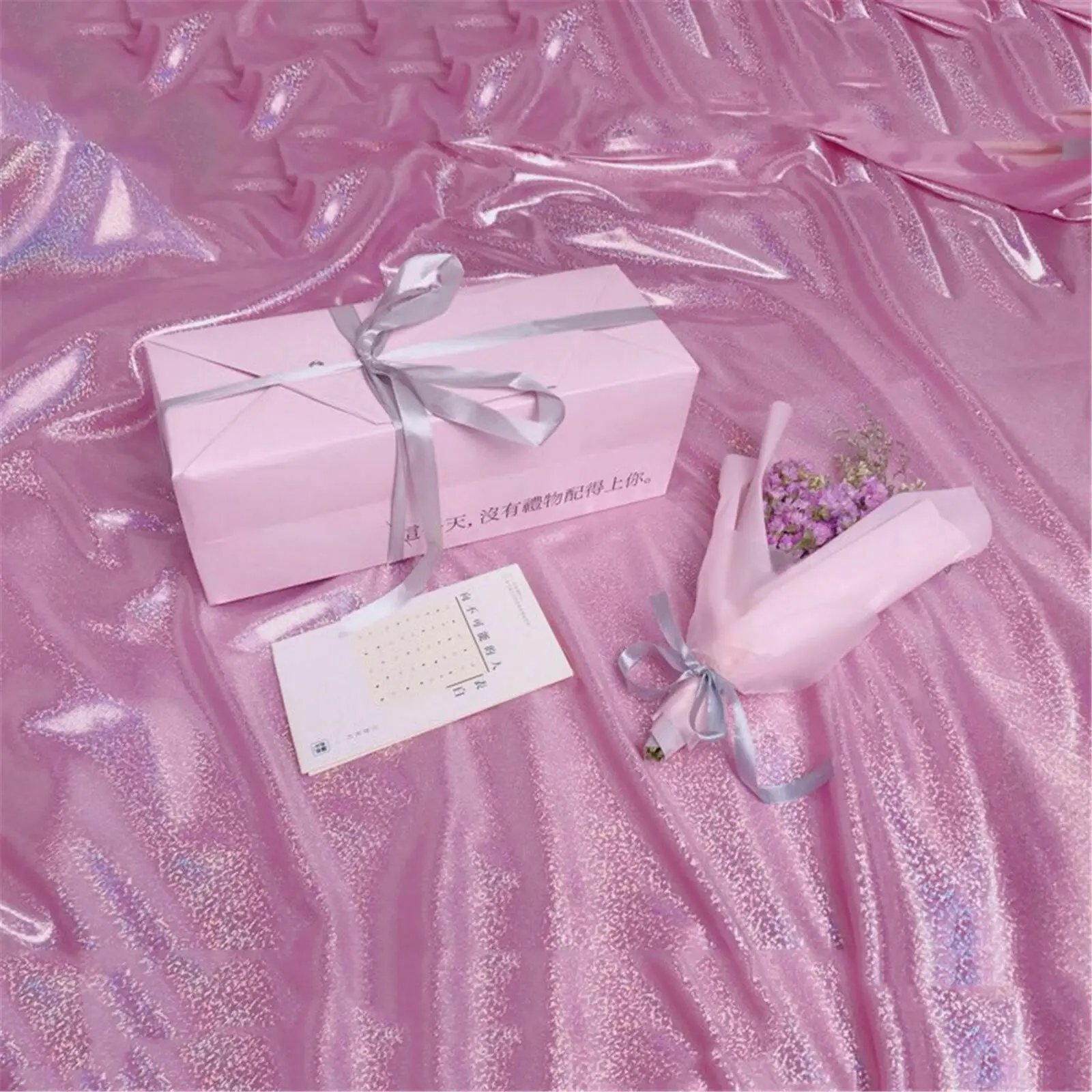 150cm*50/100cm Glitter Laser Polyester Fabric Iridescent Holographic Wedding Party Background Doll Clothing Decor Material DIY