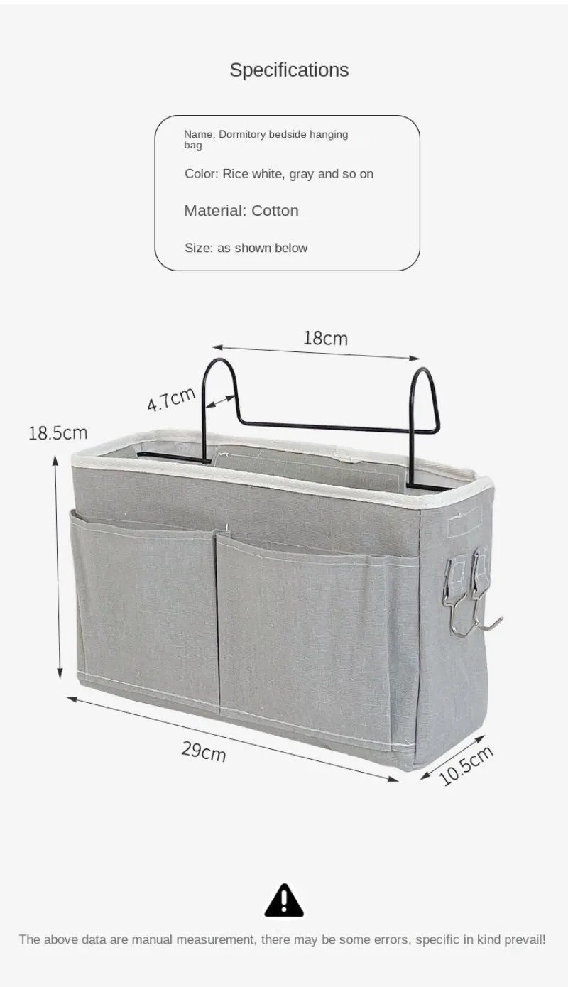 Dormitory Hanging Basket Bedside Shelf Fabric Bedside Hanging Bag Upper Bed Storage Artifact
