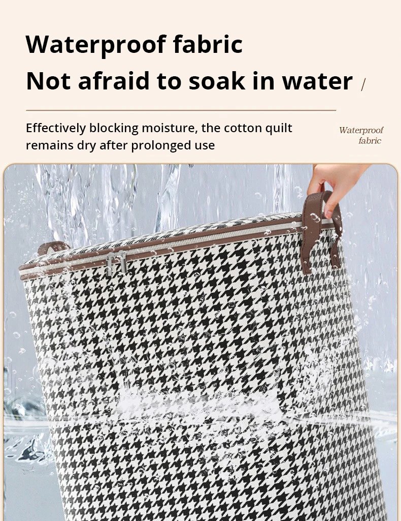 1Pc Futon Storage Bag Non-Woven Fabrics Transparent Visual Window for Quilt Storage Household Items Storage Bag