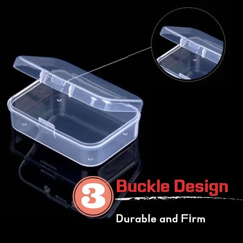 Mini Plastic Box Rectangular Box Translucent Box Packing Box Storage Box Dustproof Solid Strong Jewelry Storage Case Container