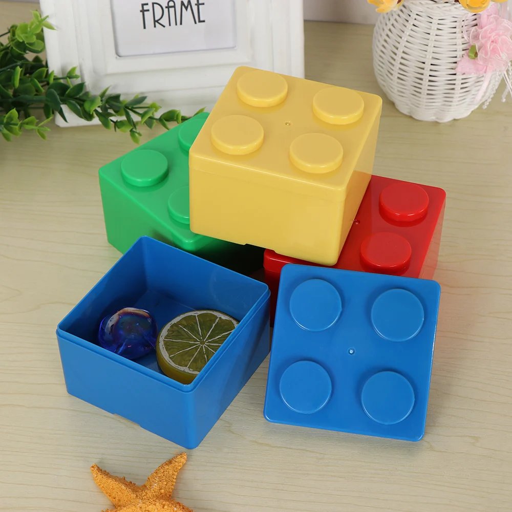 New Creative Storage Box Building Block Shapes Plastic Saving Space Box Superimposed Desktop Handy Office Supplies