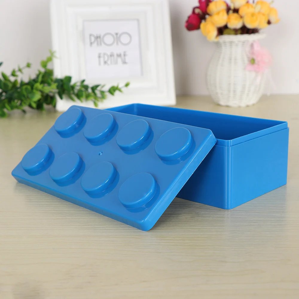New Creative Storage Box Building Block Shapes Plastic Saving Space Box Superimposed Desktop Handy Office Supplies