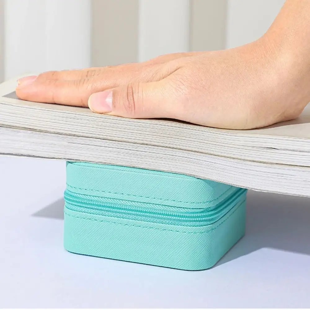 Mini Jewelry Storage Box Portable Home Travel Earrings Necklace Storage Case for Women Ring Organizer PU Leather Display Case