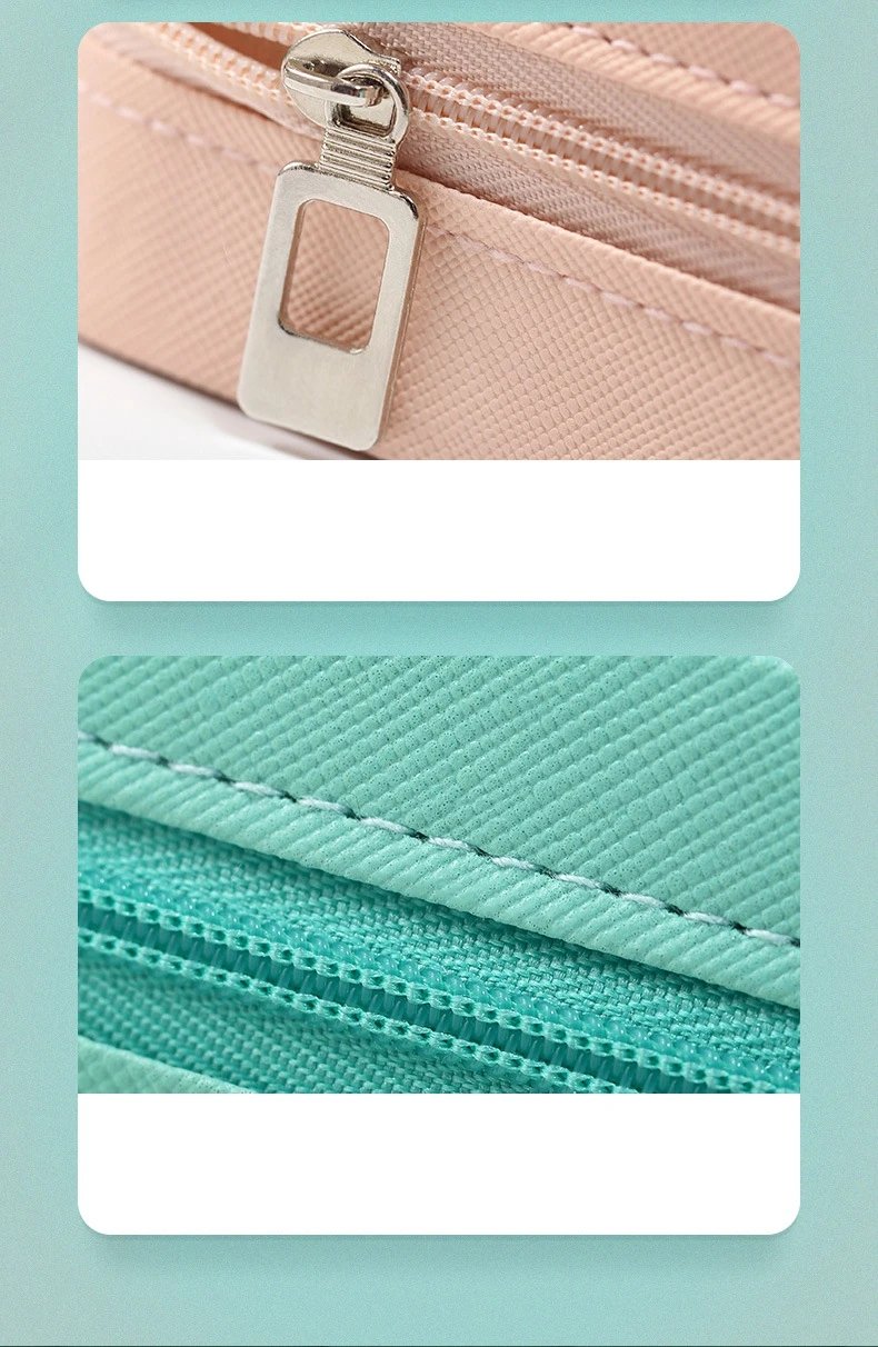 Mini Jewelry Storage Box Portable Home Travel Earrings Necklace Storage Case for Women Ring Organizer PU Leather Display Case