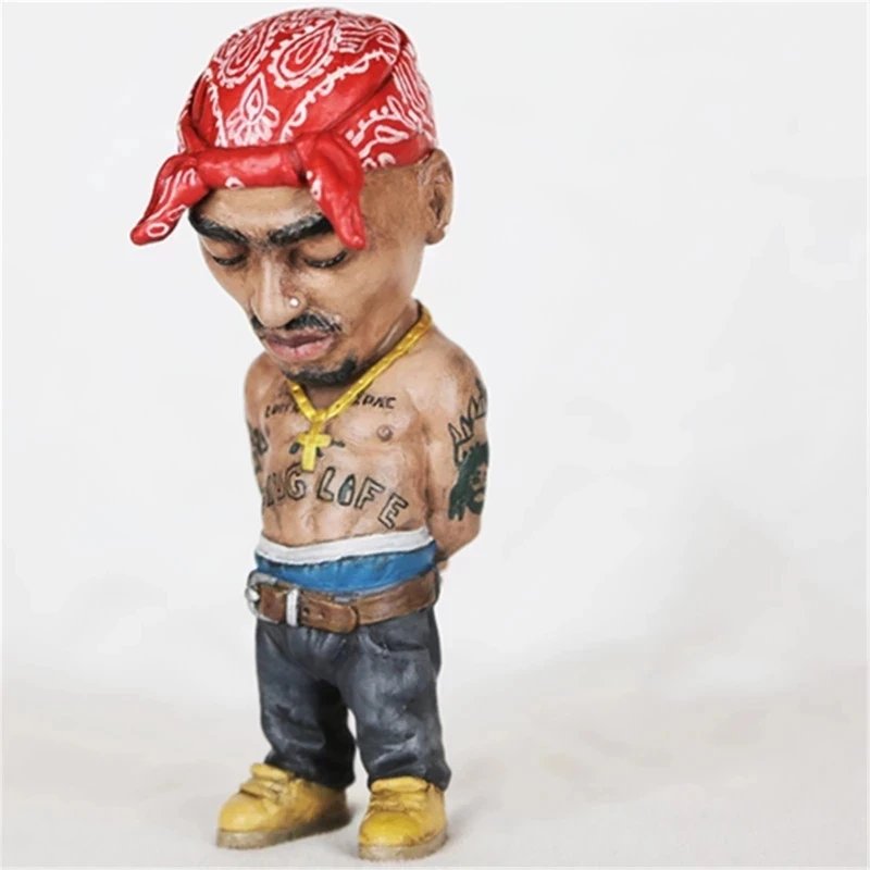 1 Pcs Hip Hop Legend Commemorative Resin Ornaments Memorial Resin Statue Crafts Characters Sculpture Home Garden Decoration