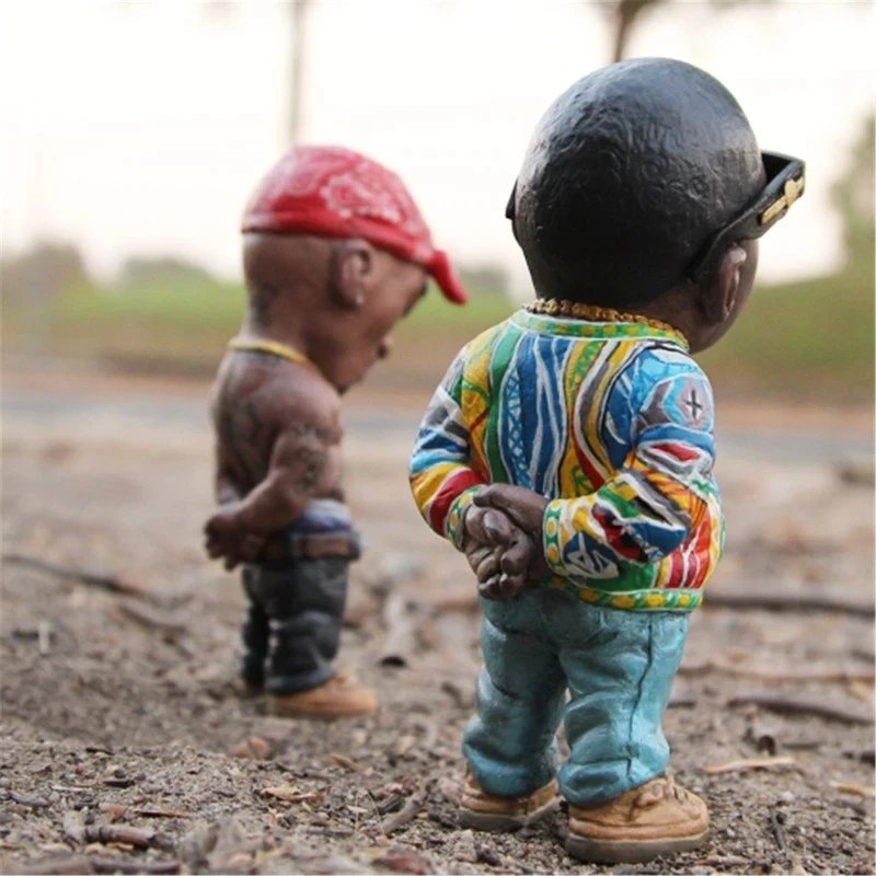 1 Pcs Hip Hop Legend Commemorative Resin Ornaments Memorial Resin Statue Crafts Characters Sculpture Home Garden Decoration