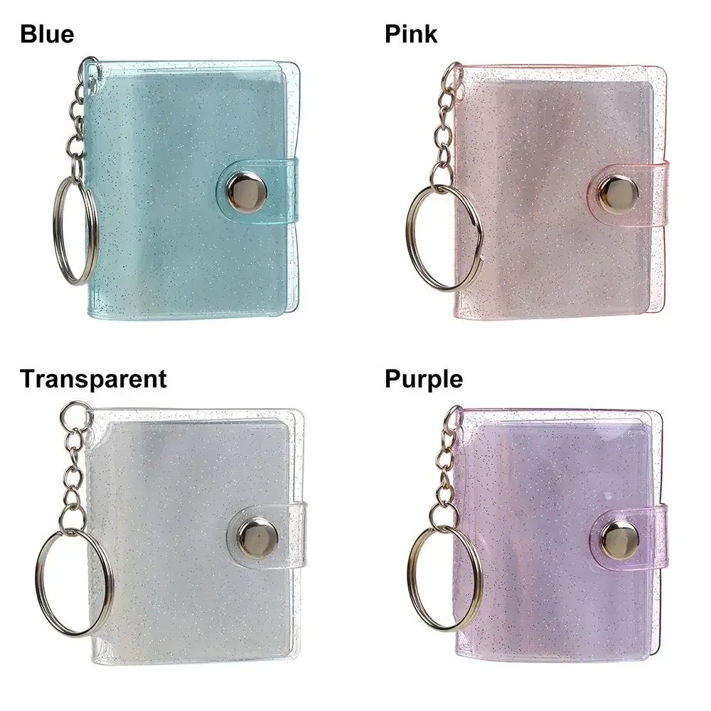 1PC Receipt Holder Stationery Key Chain Jewelry Accessories For Photos Cards Photos Holder Mini Photo Albums 2 Inch