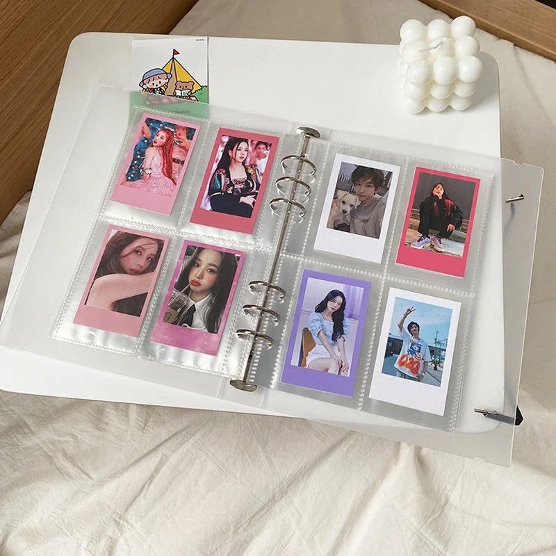A5 Kpop Binder Photocards Holder Ins Album Book 3 Inch Album Heart Photo Card Album Student School Stationery Birthday Gifts