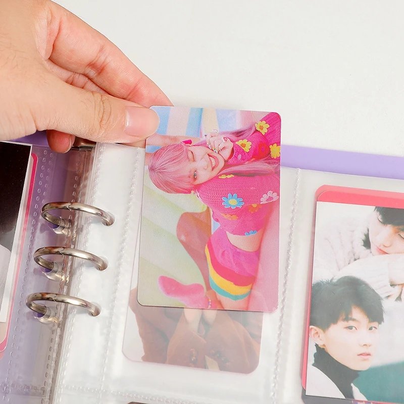 A5 Kpop Binder Photocards Holder Ins Album Book 3 Inch Album Heart Photo Card Album Student School Stationery Birthday Gifts
