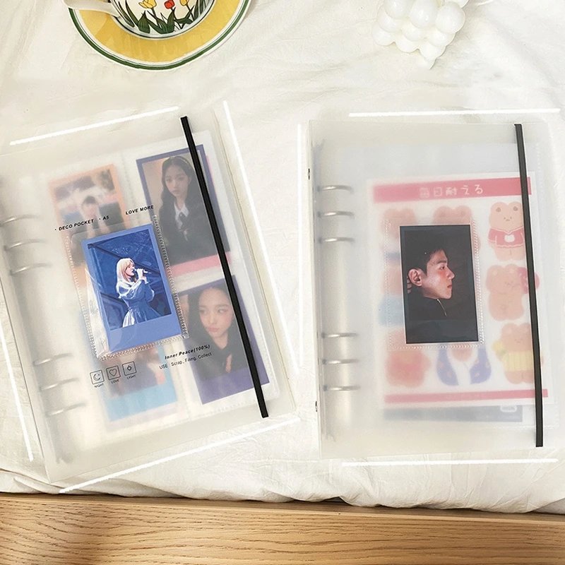 A5 Kpop Binder Photocards Holder Ins Album Book 3 Inch Album Heart Photo Card Album Student School Stationery Birthday Gifts