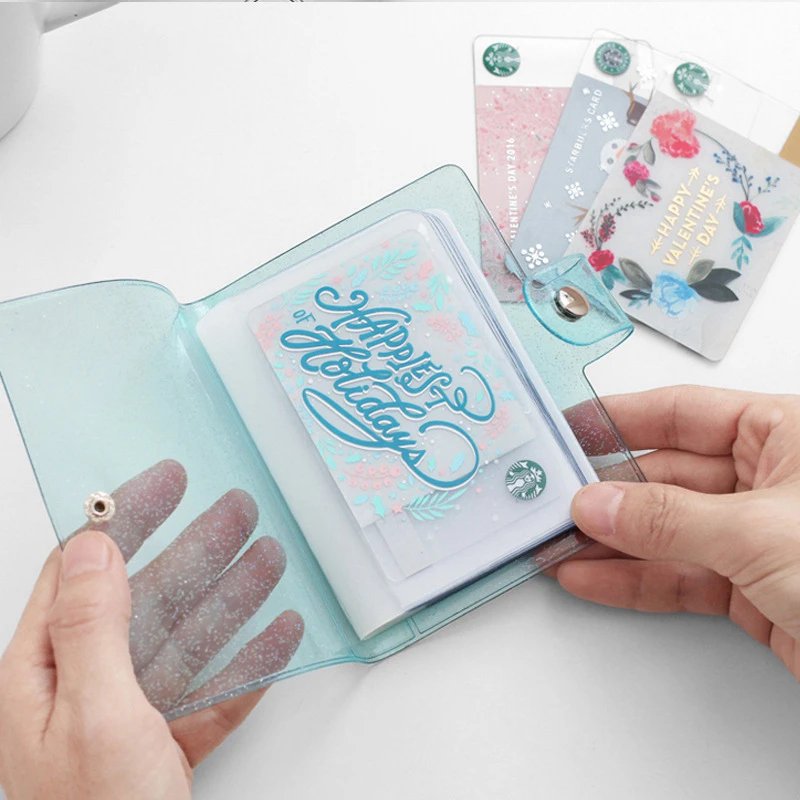Transparent Photo Album Mini Album Photo Card Train Ticket Card Collection Book Jewelry Card Album Photocards Holder фотоальбом