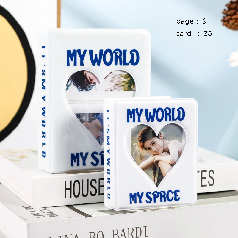 Kpop Photocards Binder Cute Photo Album Mini Photocard Holder 3 Inch Love Heart Hollow Collector Book Binding Machine Fajas