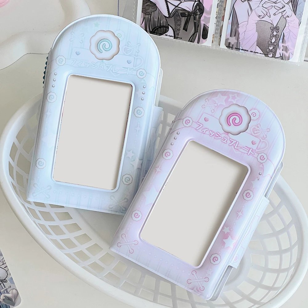 3 Inch 32 Slots Photo Album Collection Book Photocard Holder Card Holder Sweet Square Hollow INS Cartoon Postcard Holder Binder