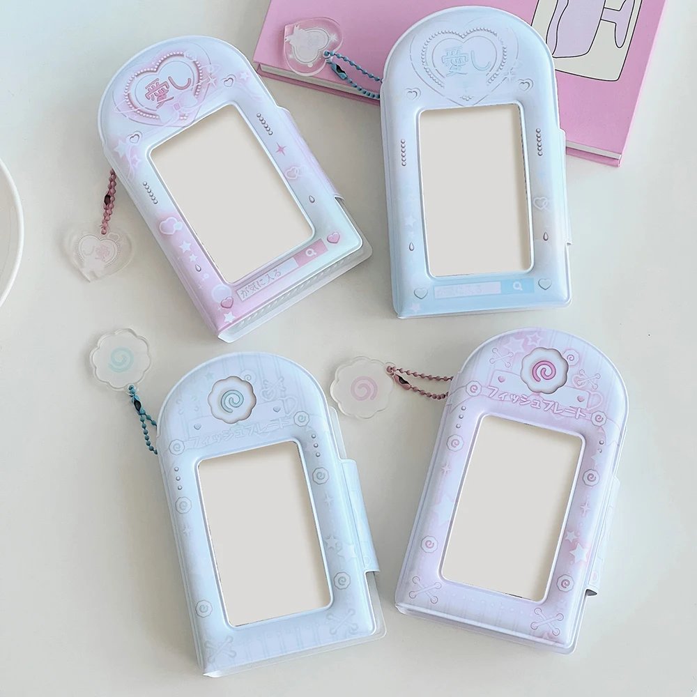 3 Inch 32 Slots Photo Album Collection Book Photocard Holder Card Holder Sweet Square Hollow INS Cartoon Postcard Holder Binder