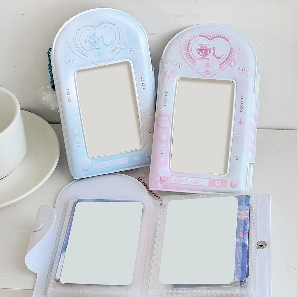 3 Inch 32 Slots Photo Album Collection Book Photocard Holder Card Holder Sweet Square Hollow INS Cartoon Postcard Holder Binder