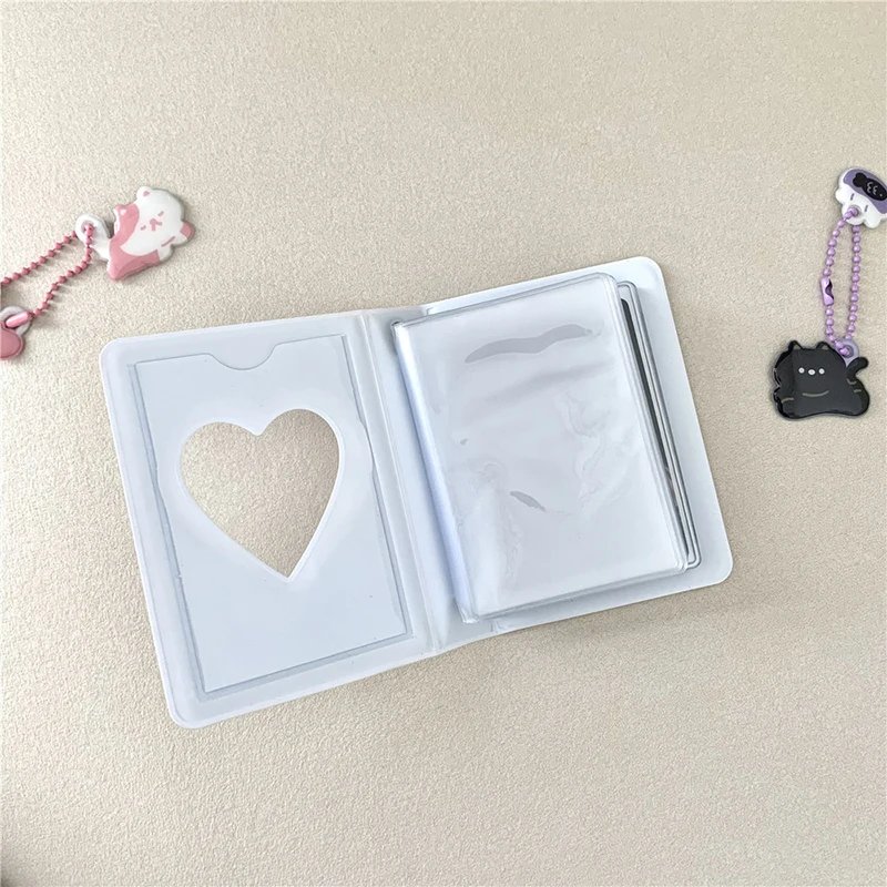Cute Bear Photo Album 3 Inch Love Heart Hollow Picture Storage Case Kpop Card Binder Name Card Book Photocard Holder 36 Pockets