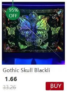 Trippy Girl Blacklight Tapestry UV Reactive Wall Hanging Living Room Decor Decoration Smoking Tapestries Aesthetic Sofa Blankets