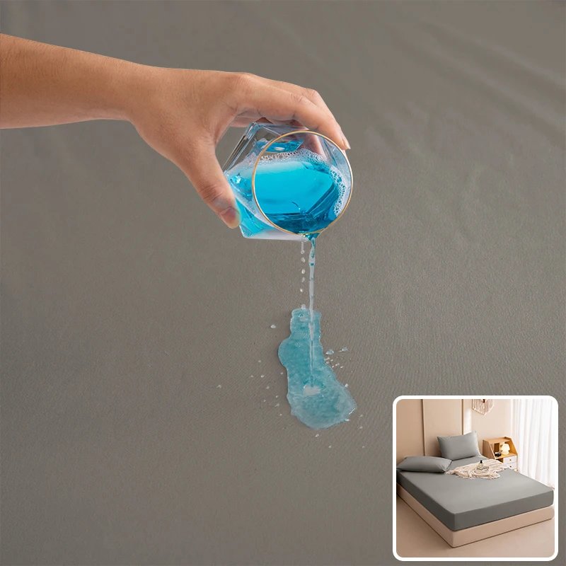 100% Waterproof Mattress Covers Protector Adjustable Non-slip Bed Fitted Sheet With Elastic Band for Queen King 90/140/160x200