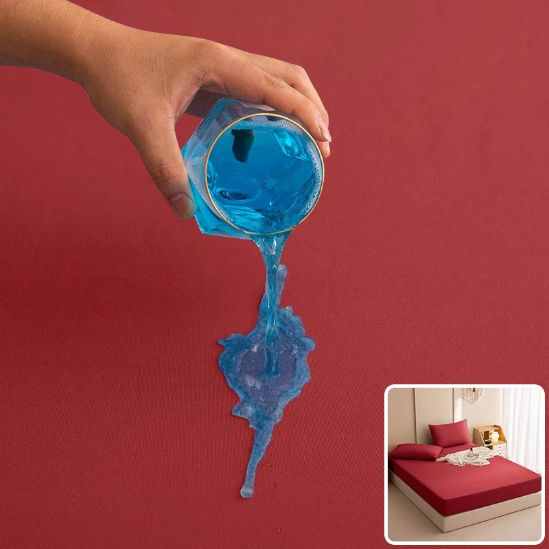 100% Waterproof Mattress Covers Pad Adjustable Non-slip Bed Fitted Sheet Protector With Elastic Band Single Size140/160/180x200 100% Waterproof Mattress Covers Pad Adjustable Non-slip Bed Fitted Sheet Protector With Elastic Band Single Size140/160/180x200