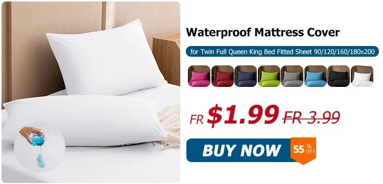 Waterproof Mattress Breathable Easy To Clean Bedspreads Healthy Anti-bacteria Bed Cover Non-slip Fitted Double Bed Sheet 180x200