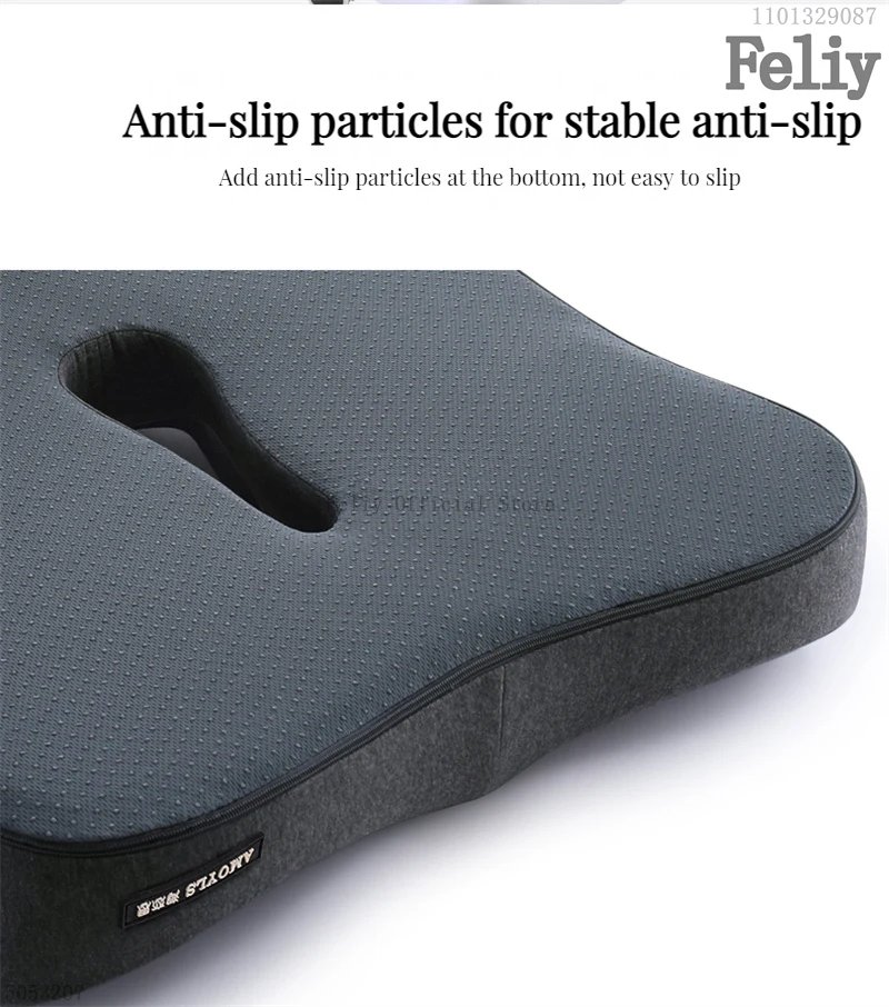 Memory Foam Office Chair Cushion Car Seat Support Waist Pillow Massage Lumbar Orthopedic Pillow Buttock Coccyx Cushion Back Pads