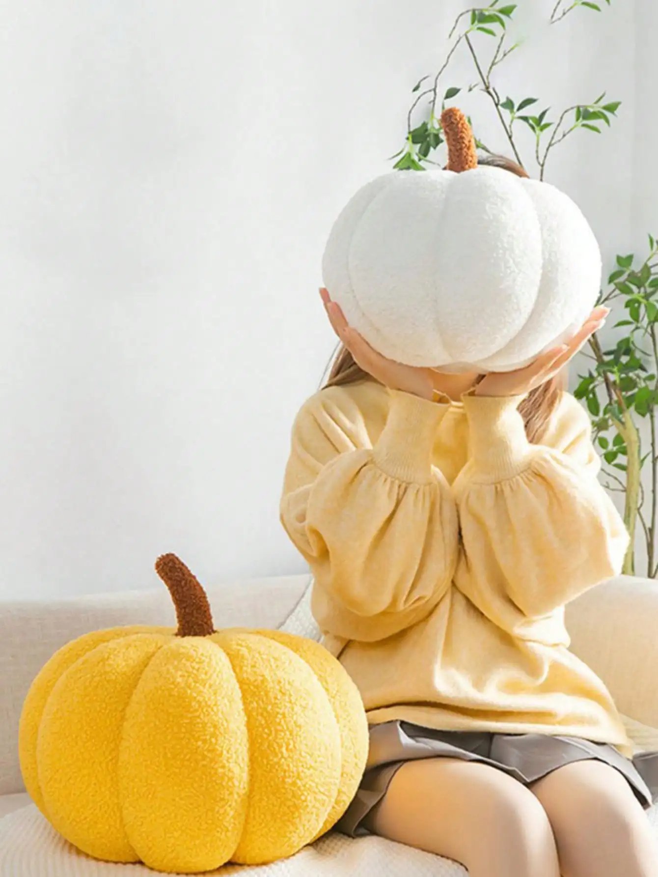Soft Pumpkin Pillow Sofa Cushion Bedroom Decoration Kids Gifts Baby Soothing Hallowen Decoration Plushies Toys Outdoor Pillows