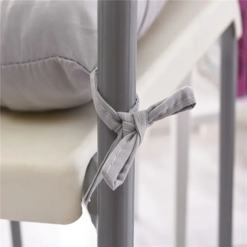 4PCS Square Dining Chair Cushion Thickened Non-slip Tether Living Room Office Chair Cushion Garden Sofa Cushion 40x40cm